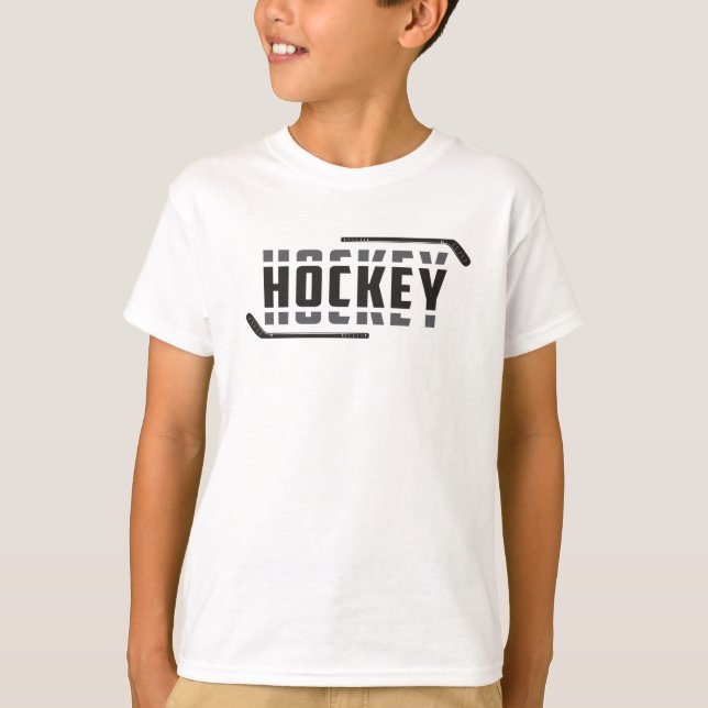 Ice Hockey Player Stick Puck Team Funny Gift Idea T Shirt (Framsida)