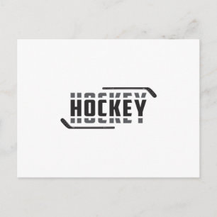 Ice Hockey Player Stick Puck Team Funny Gift Idea Vykort