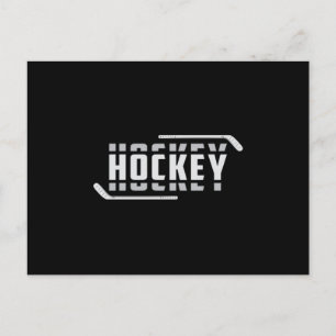 Ice Hockey Player Stick Puck Team Sports Gift Idea Vykort