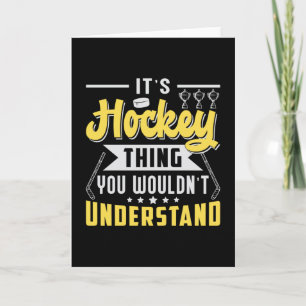 Ice Hockey Player Stick Team Puck Sports Gift Idea Kort