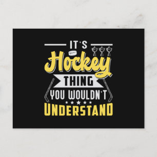 Ice Hockey Player Stick Team Puck Sports Gift Idea Vykort