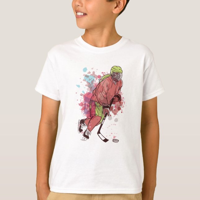Ice Hockey Player T Shirt (Framsida)
