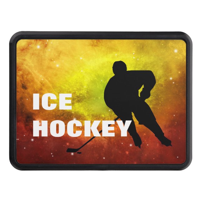 Ice Hockey Player - Trailer Hitch Cover Dragkroksskydd (Framsidan)