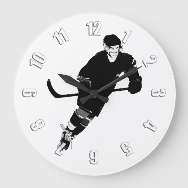 Ice Hockey Player - Winter Sports Stor Klocka (Framsida)