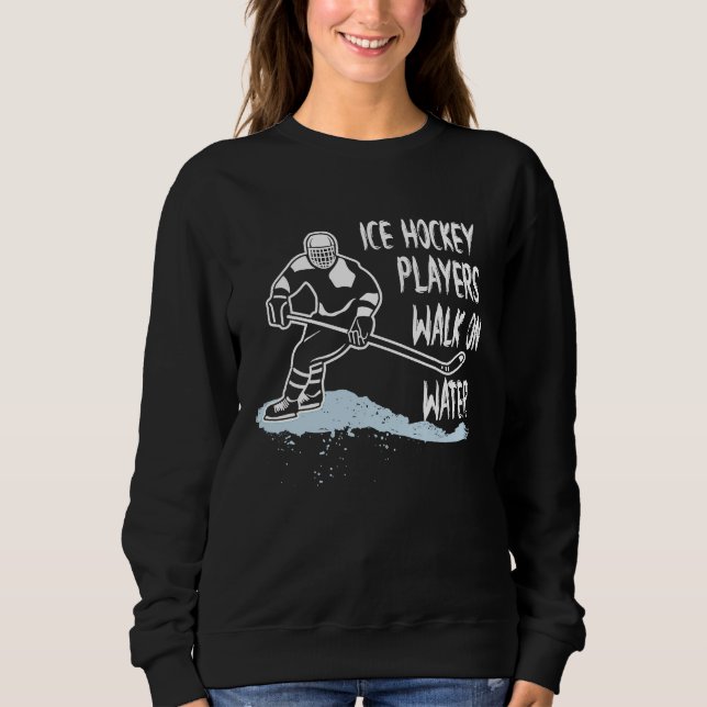Ice Hockey Players Walk On Water Coach Fan T Shirt (Framsida)