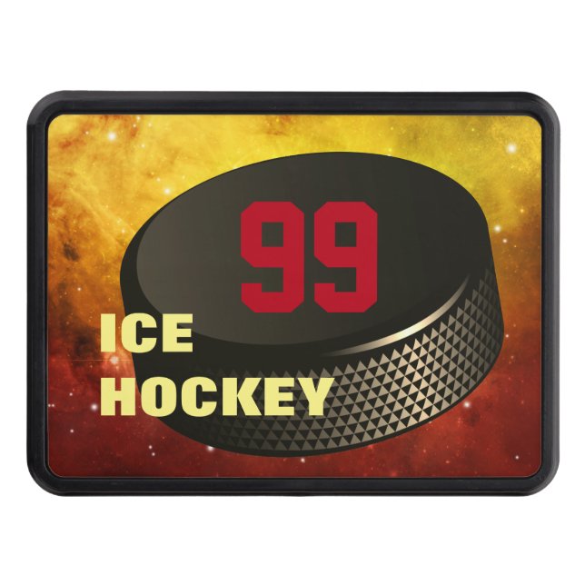 Ice Hockey Puck- Trailer Hitch Cover Dragkroksskydd (Framsidan)