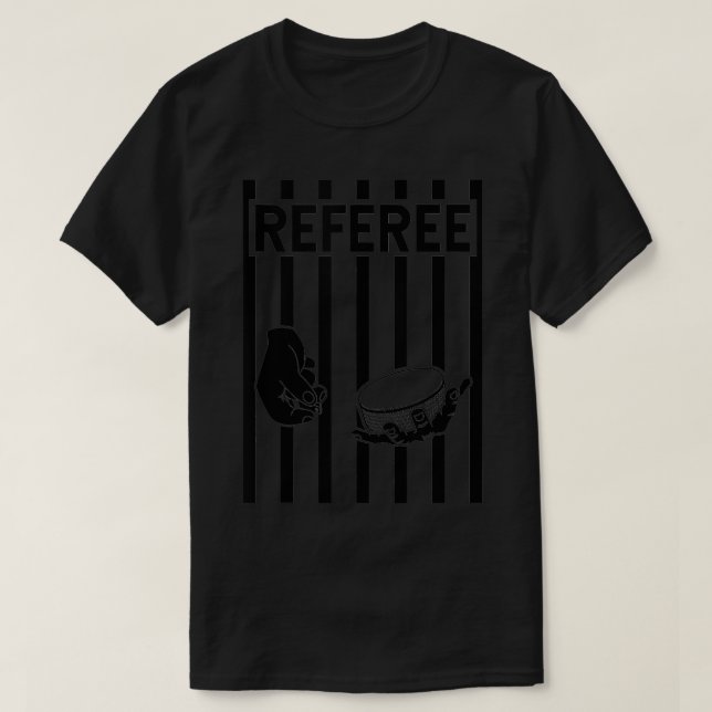 Ice Hockey Referee Puck T Shirt (Design framsida)