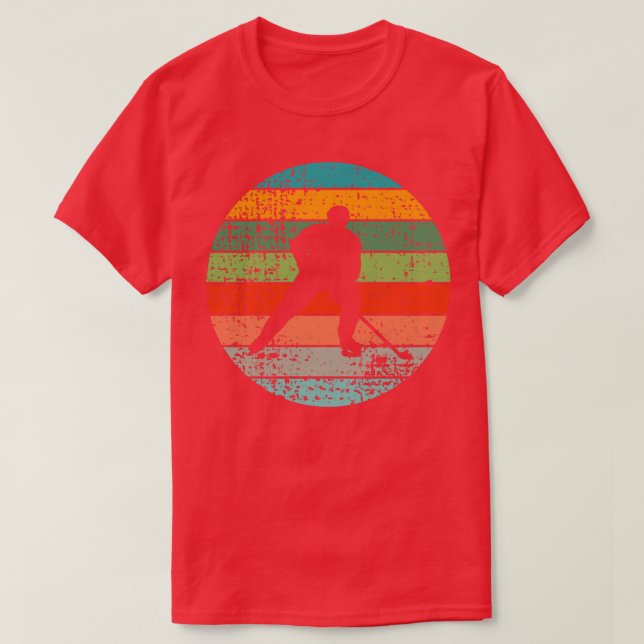 Ice Hockey Retro 1 T Shirt (Design framsida)