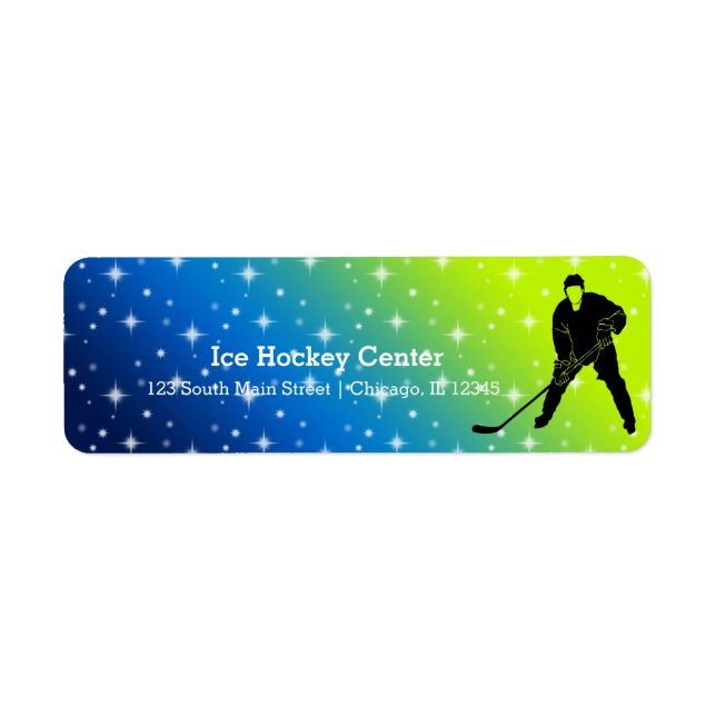 Ice Hockey Returadress Etikett (Framsidan)