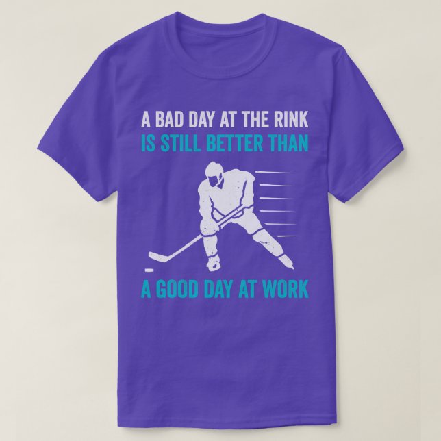 Ice Hockey Rink bättre än Work Funny Ice Hockey T Shirt (Design framsida)
