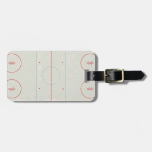 Ice Hockey Rink Disted Stil Graphic Bagagebricka