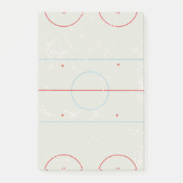 Ice Hockey Rink Distress Stil Graphic Post-it Block