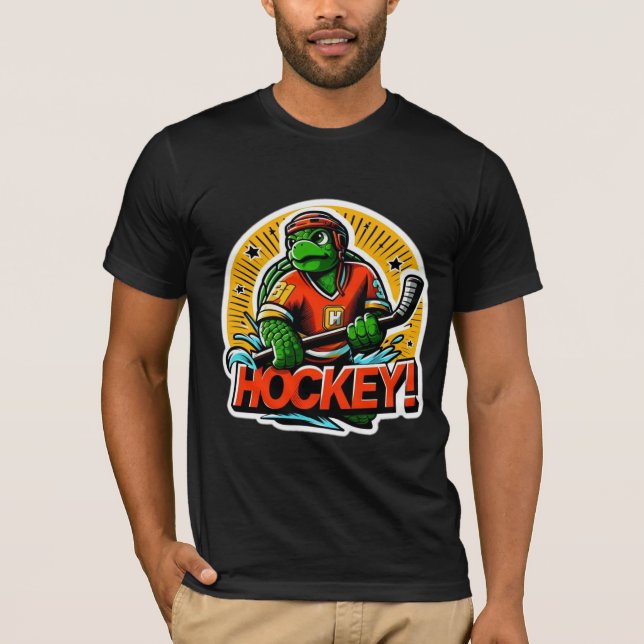 ICE HOCKEY-SEA TURTLE 4 T SHIRT (Framsida)