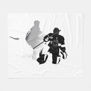 Ice Hockey Season - Goalie and Forward Fleecefilt