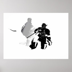 Ice Hockey Season - Goalie and Forward Poster