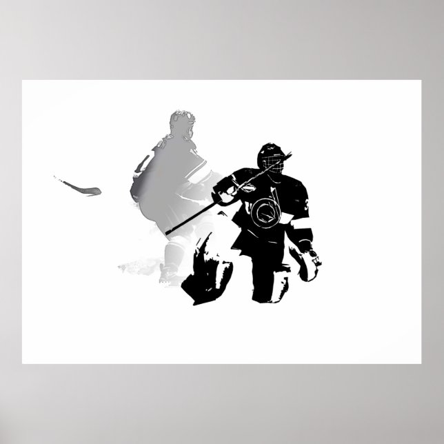 Ice Hockey Season - Goalie and Forward Poster (Framsidan)