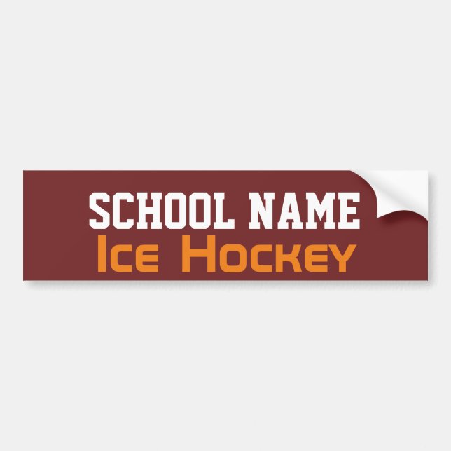 Ice Hockey - Skapa din egen skolanda Bildekal (Framsidan)