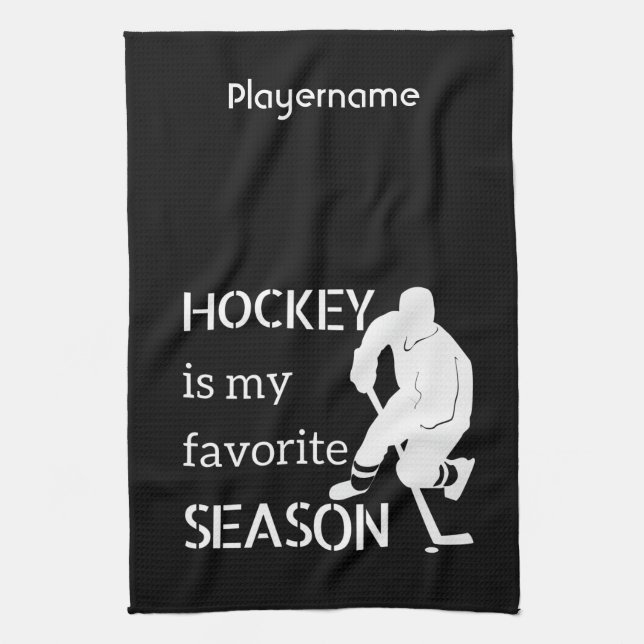 Ice hockey skate towel - Favorite-säsong Kökshandduk (Vertikal)