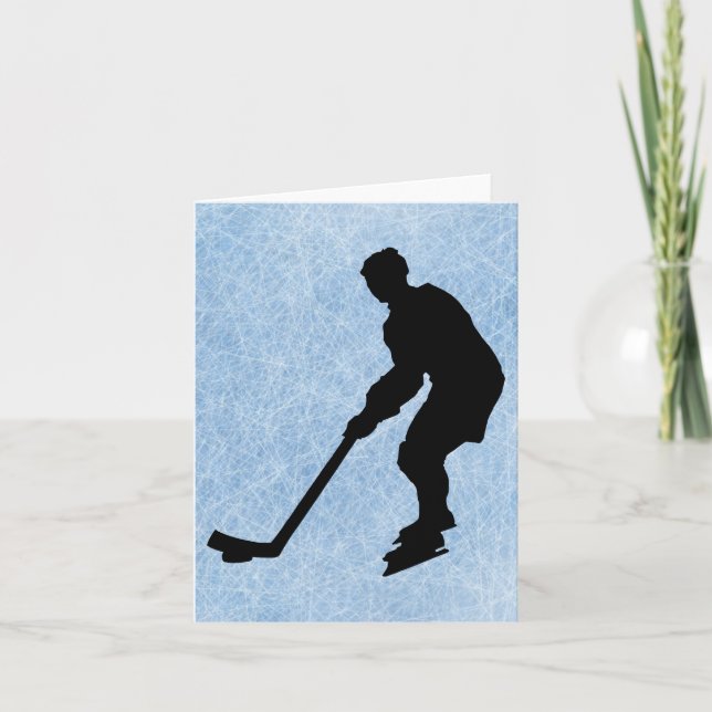Ice Hockey Skater Greeting Card Kort (Framsida)