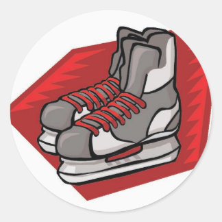 Ice Hockey Skates Runt Klistermärke