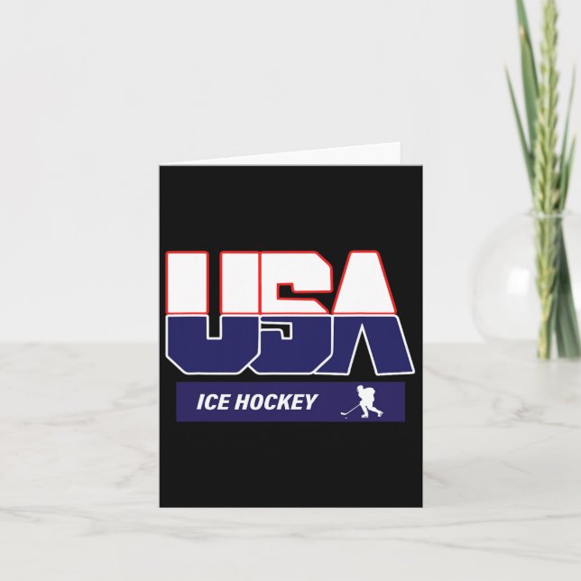 Ice Hockey Souvenir Usa Team Kort (Framsida)