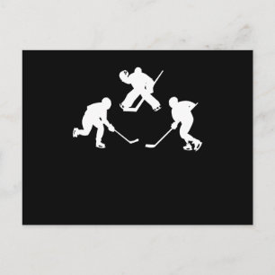 Ice hockey stick-coola Silhouette-sportgåva Vykort