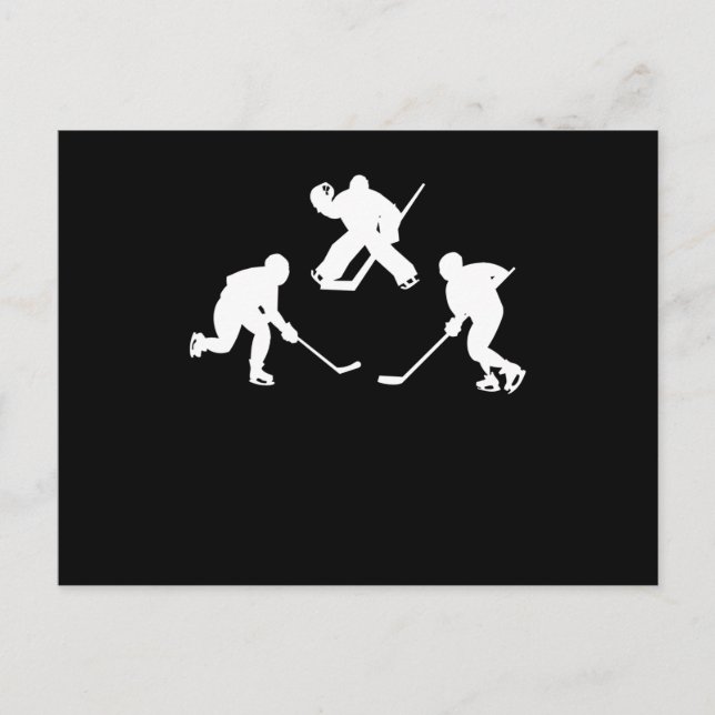 Ice hockey stick-coola Silhouette-sportgåva Vykort (Framsida)