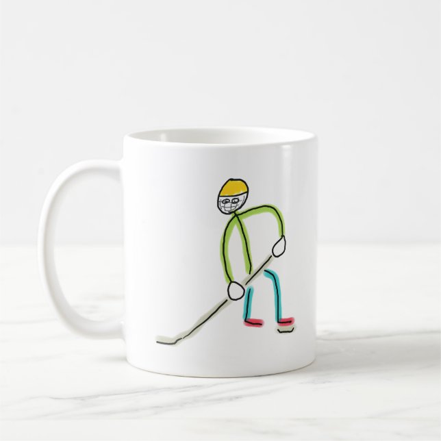 Ice Hockey Stickman Kaffemugg (Vänster)