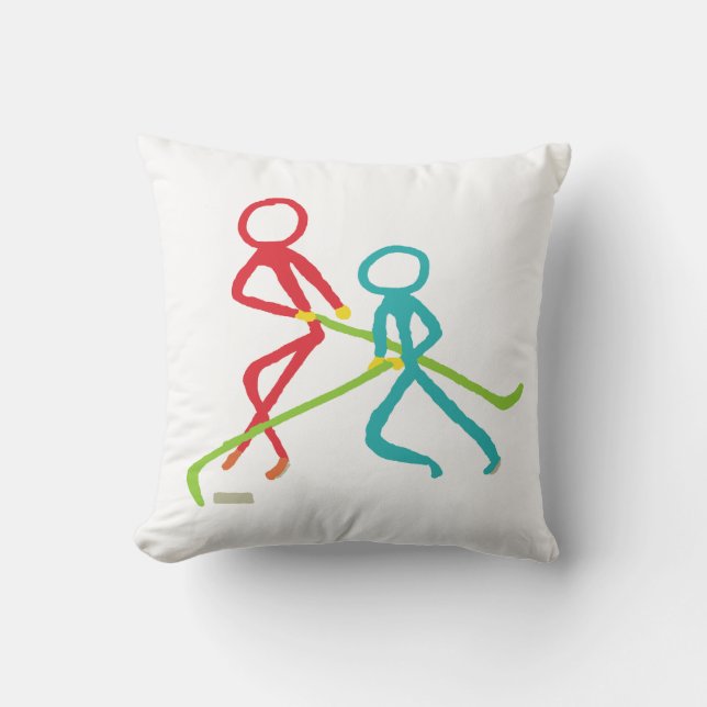 Ice Hockey Stickmen Kudde (Framsida)