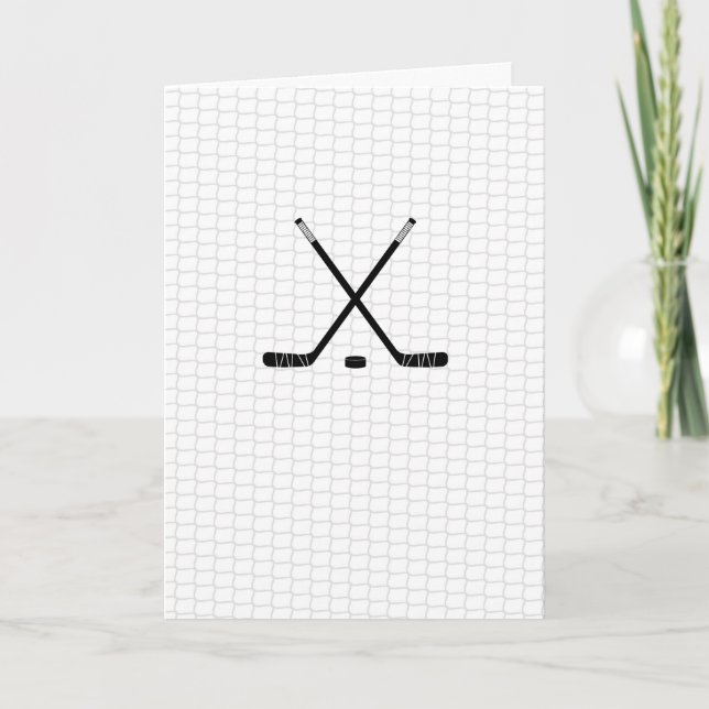 Ice Hockey Sticks Puck Net THANKS COACH Team Tack Kort (Framsida)
