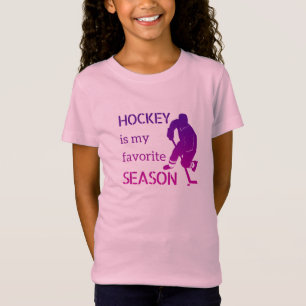 Ice Hockey t-shirt Favorite-säsong fläkt lila rosa