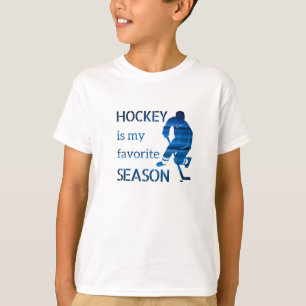 Ice Hockey t-shirt Favorite-säsongen fläkt blå