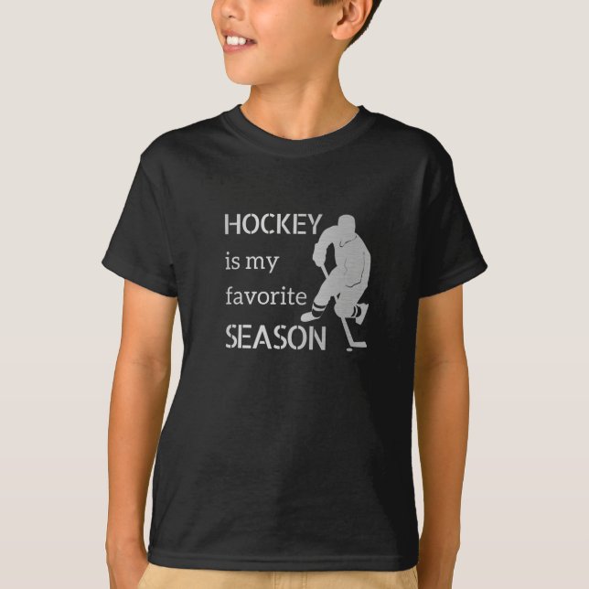 Ice Hockey t-shirt Favorite-säsongen fläkt silver (Framsida)