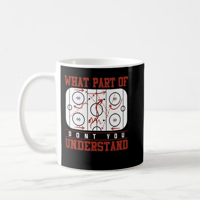 Ice Hockey Tactics Coach Funny Gift Ice Hockey Ess Kaffemugg (Vänster)