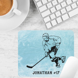 Ice Hockey Team Player Namnteckning Musmatta