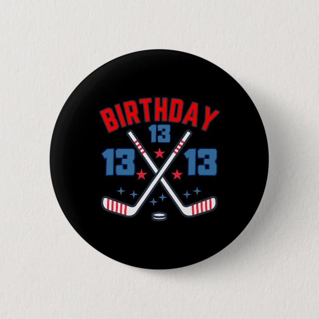 Ice Hockey Thirteen Birthday Boy 13th Party Boys A Knapp (Framsida)