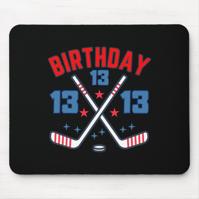 Ice Hockey Thirteen Birthday Boy 13th Party Boys A Musmatta (Framsidan)