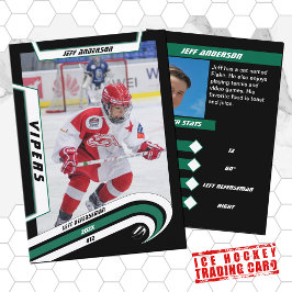 Ice Hockey Trading Card i levande Grönt