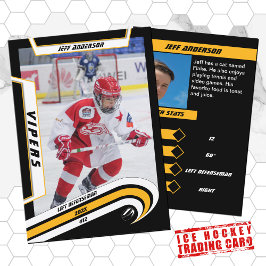 Ice Hockey Trading Card i levande Gult