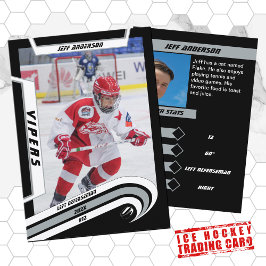 Ice Hockey Trading Card i Silver i levande år
