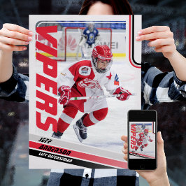 Ice Hockey Trading Card Poster