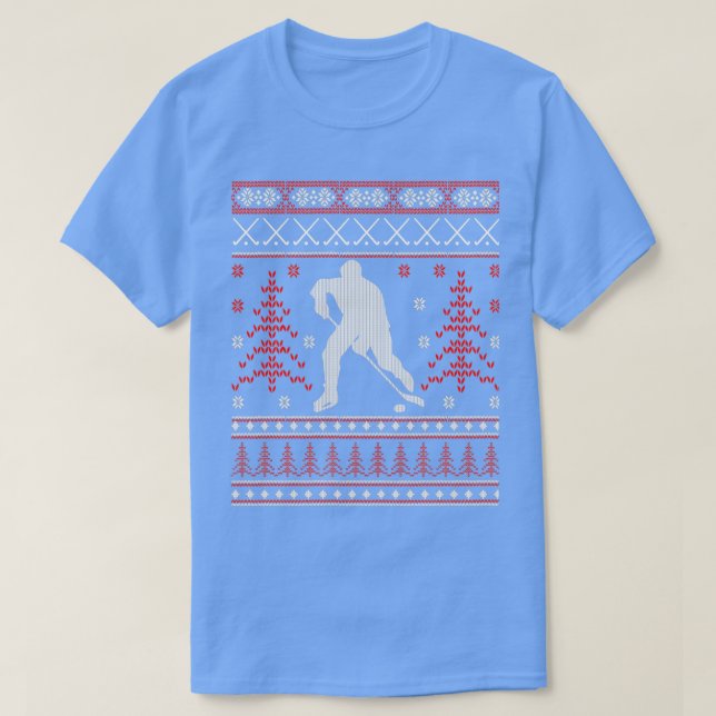Ice Hockey Ugly jul Sweater Ugly jul S T Shirt (Design framsida)