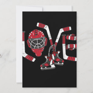 Ice Hockey Valentines day Kärlek Cute Gift Boys Gi Julkort