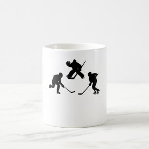 Ice hockeyklubbspelare silhouette coola sport-gåv kaffemugg