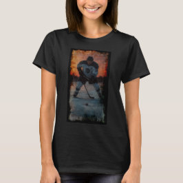 Ice Hocky Player vid Sunset T Shirt
