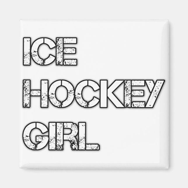 Ice Hokey Girl Magnet (Framsidan)