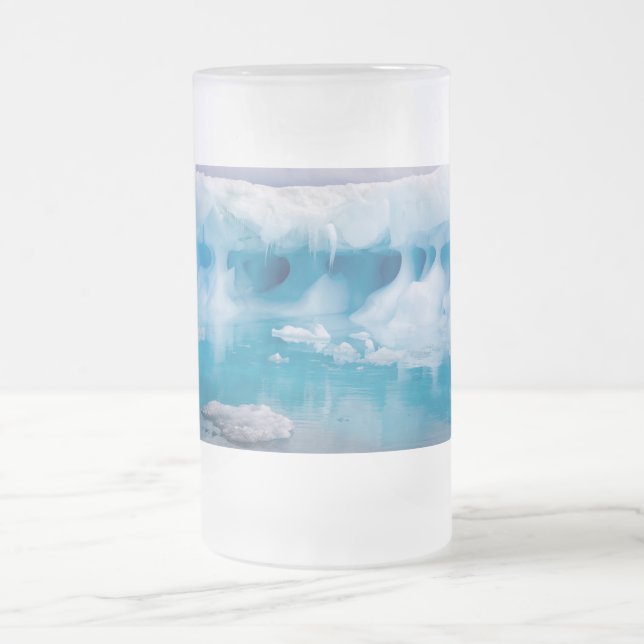 Ice i Antarctica Frostat Ölglas (Center)