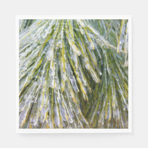 Ice Jackat Gräs Nål Winter Botanical Pappersservett