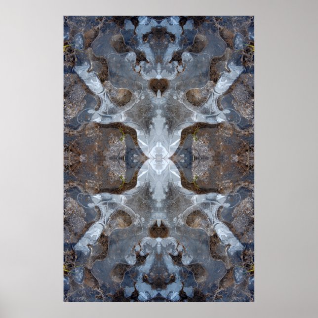 Ice kaleidoscope mönster poster (Framsidan)