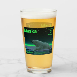 Ice Kant Polar Bear - Alaska Postage Glaskopp